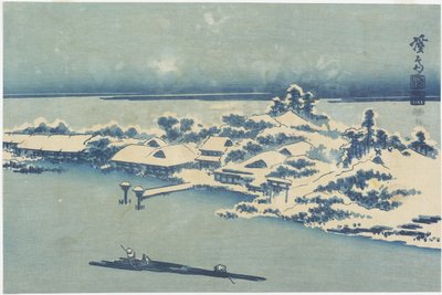 Insel-Dorf im Schnee, ca. 1824-1848 von Keisai Eisen